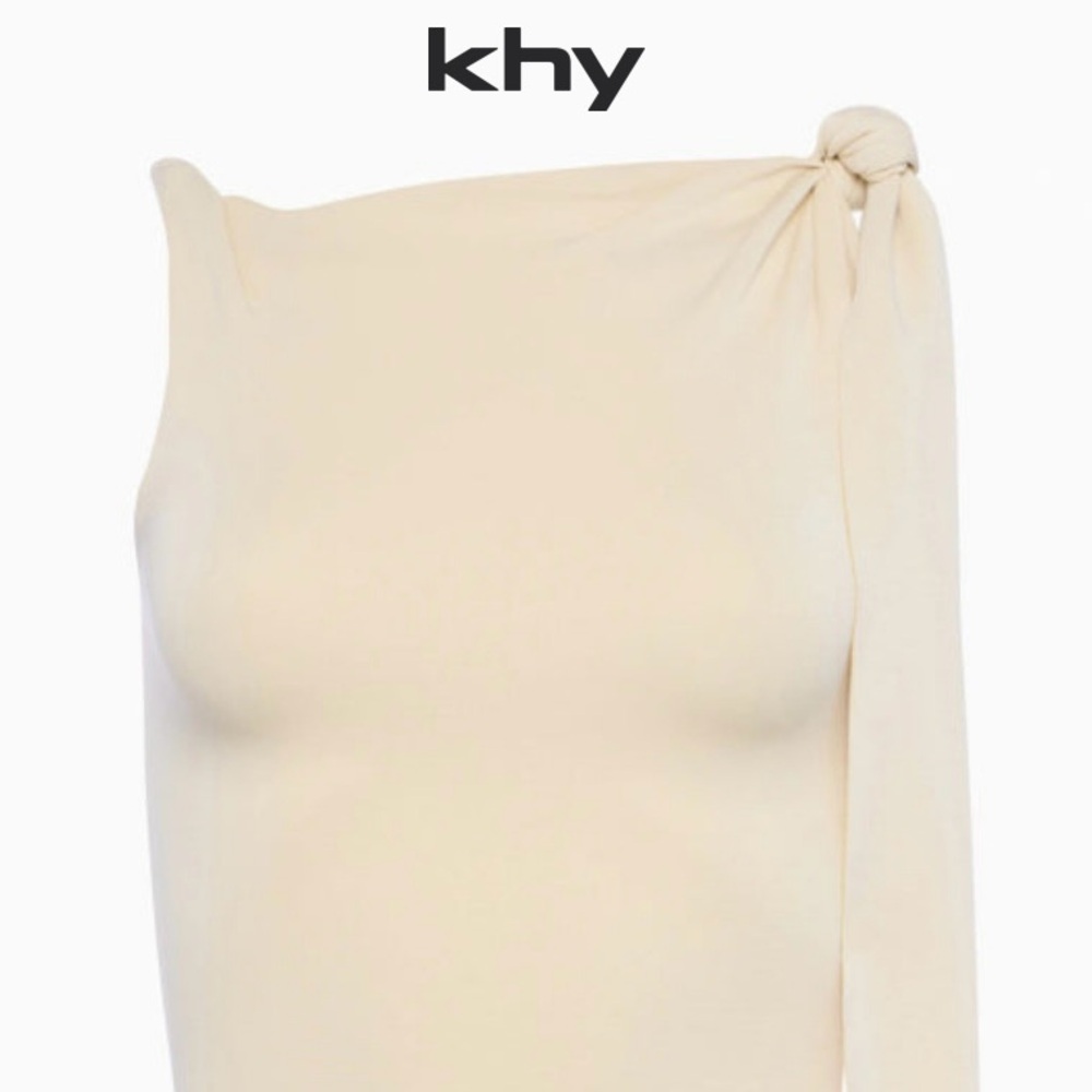 Khy Sueded Stretch Knotted Mini Dress